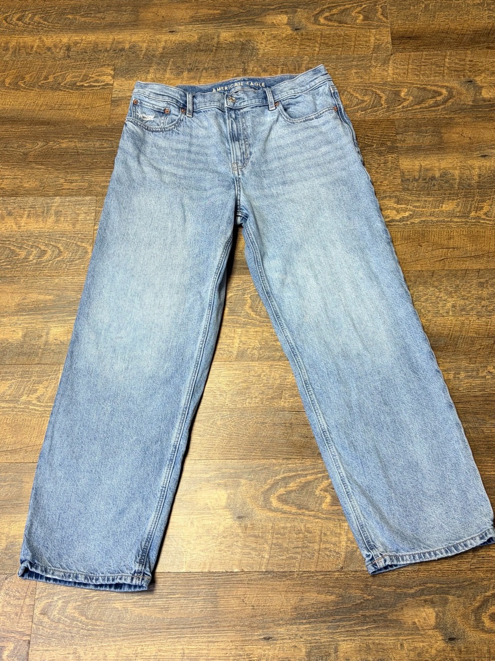 American Eagle AE Strigid Low-Rise Ex-Boyfriend Jean Womens 10 Distressed Baggy